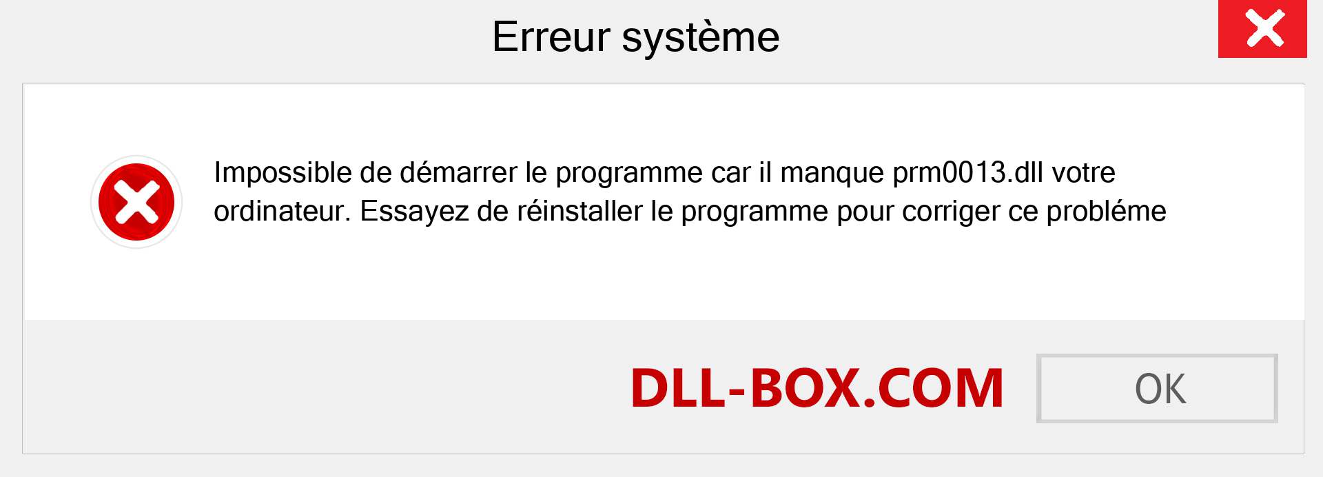 Le fichier prm0013.dll est manquant ?. Télécharger pour Windows 7, 8, 10 - Correction de l'erreur manquante prm0013 dll sur Windows, photos, images